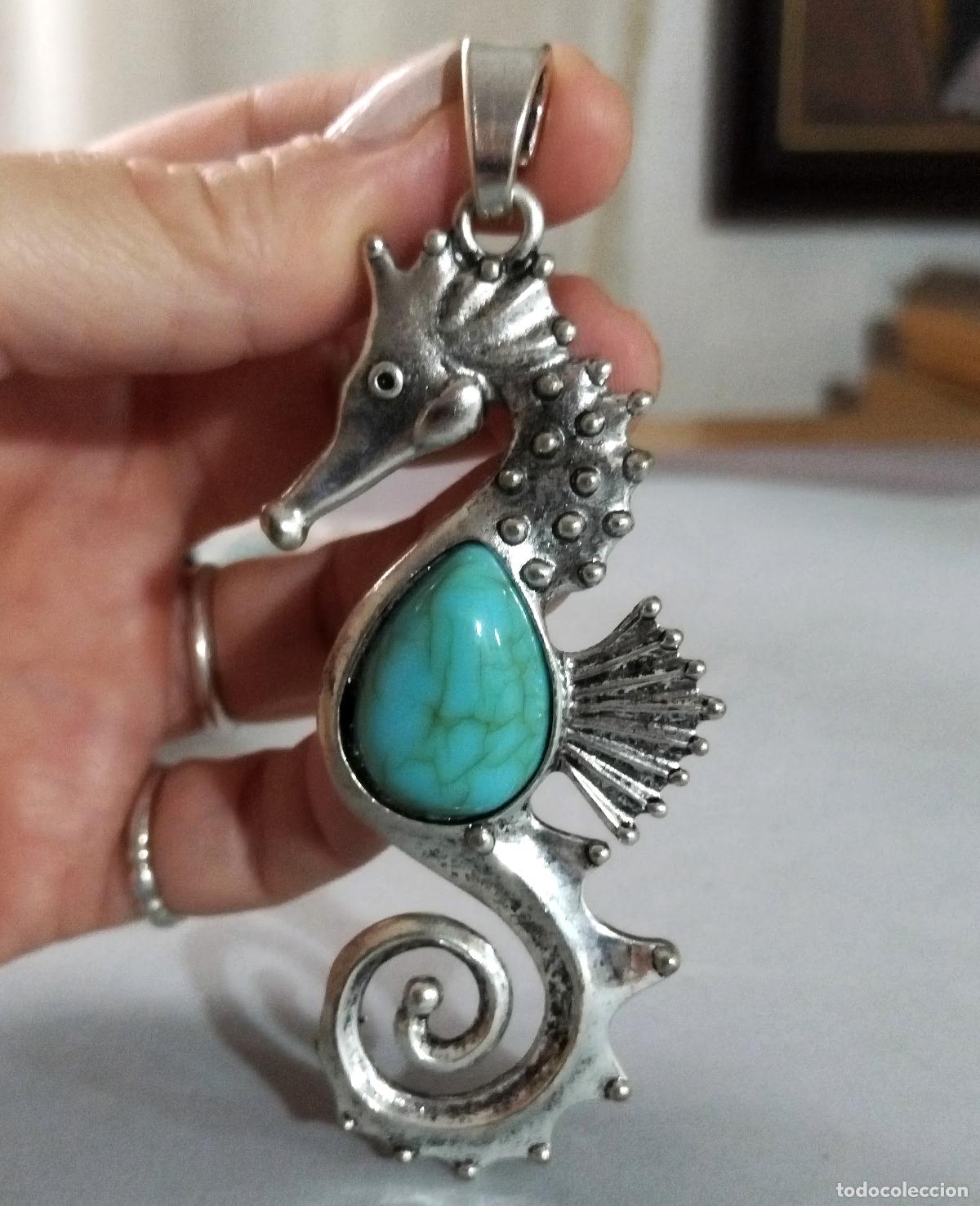 Joyeria: Colgante plateado, caballito de mar. - Foto 2
