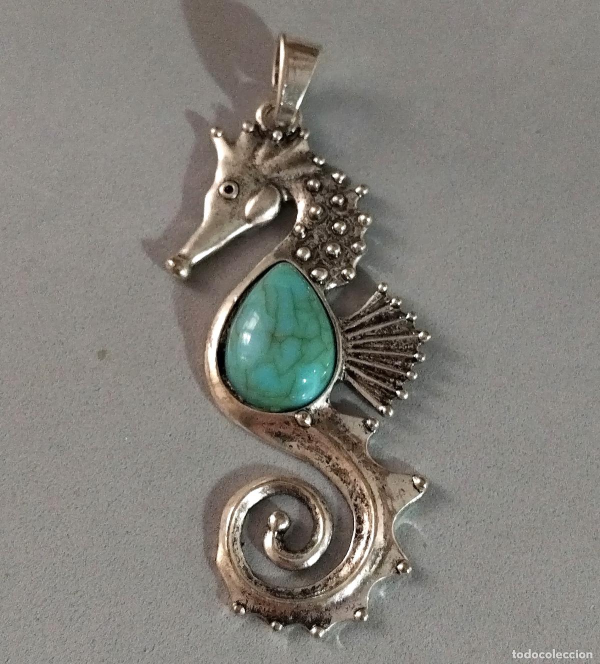 Joyeria: Colgante plateado, caballito de mar. - Foto 3