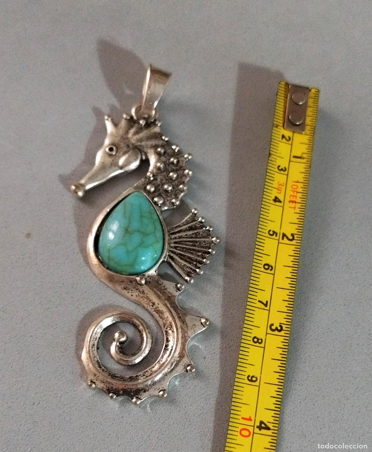 Joyeria: Colgante plateado, caballito de mar. - Foto 4