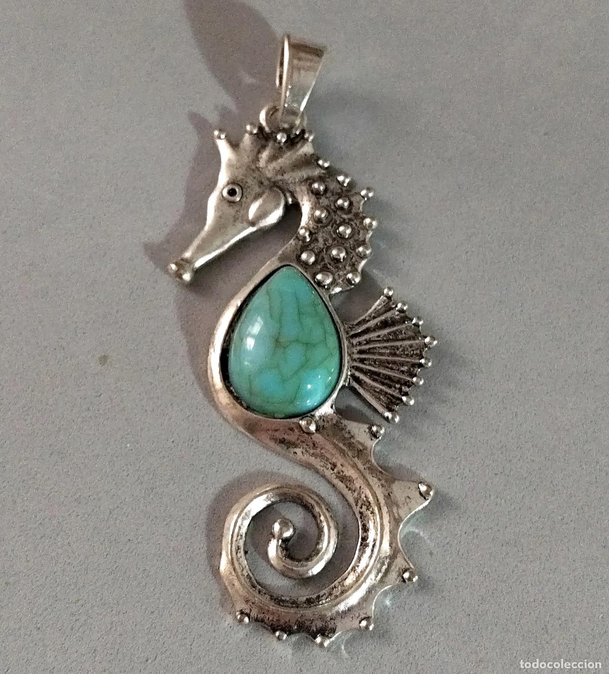 Joyeria: Colgante plateado, caballito de mar. - Foto 5