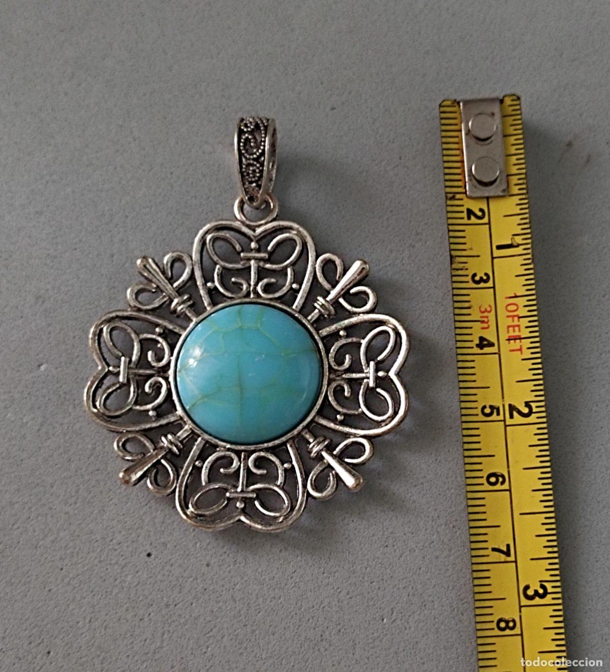 Joyeria: Colgante plateado, forma de flor. - Foto 4