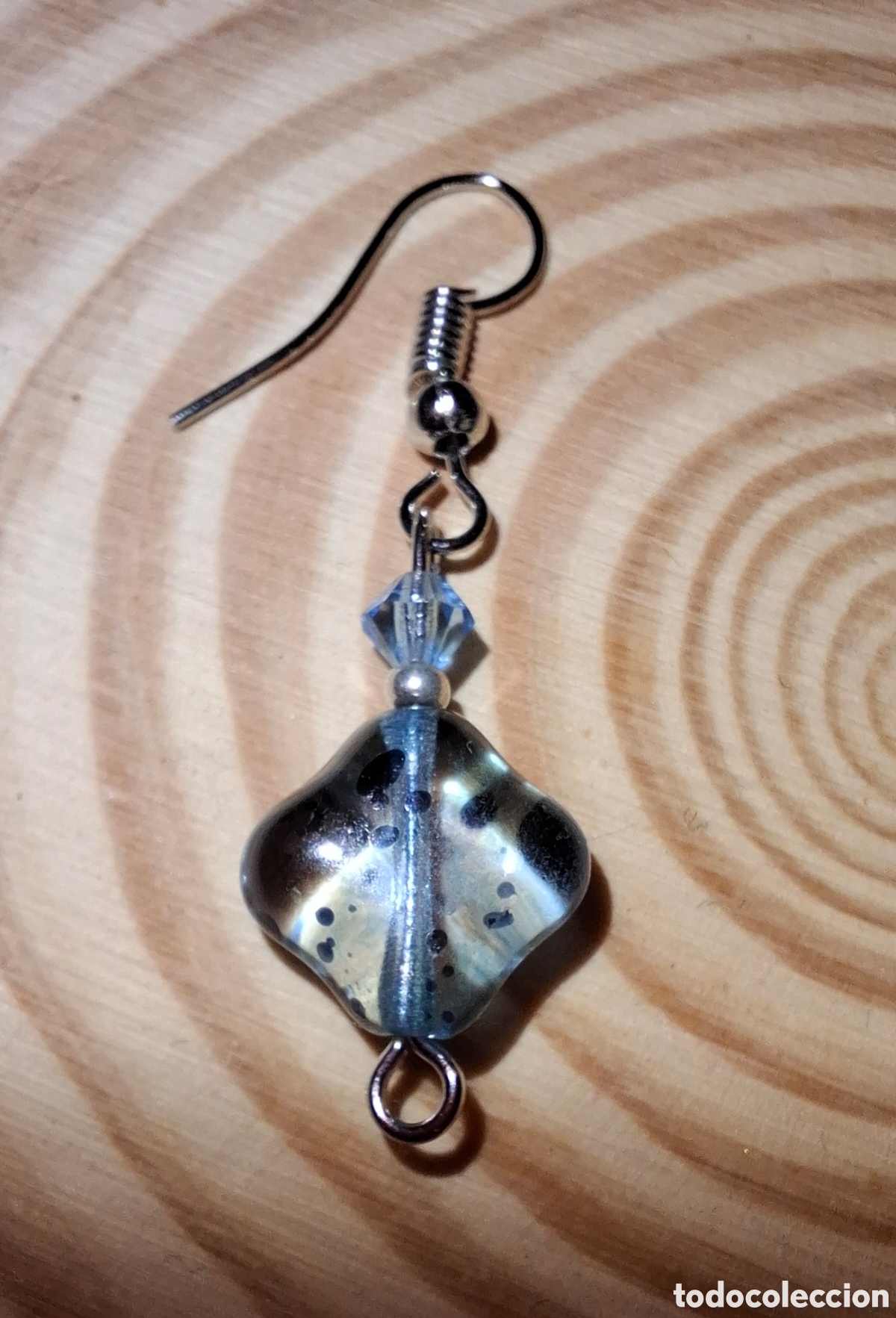 Joyeria: Pendientes bicolor azul y plateado - Foto 3