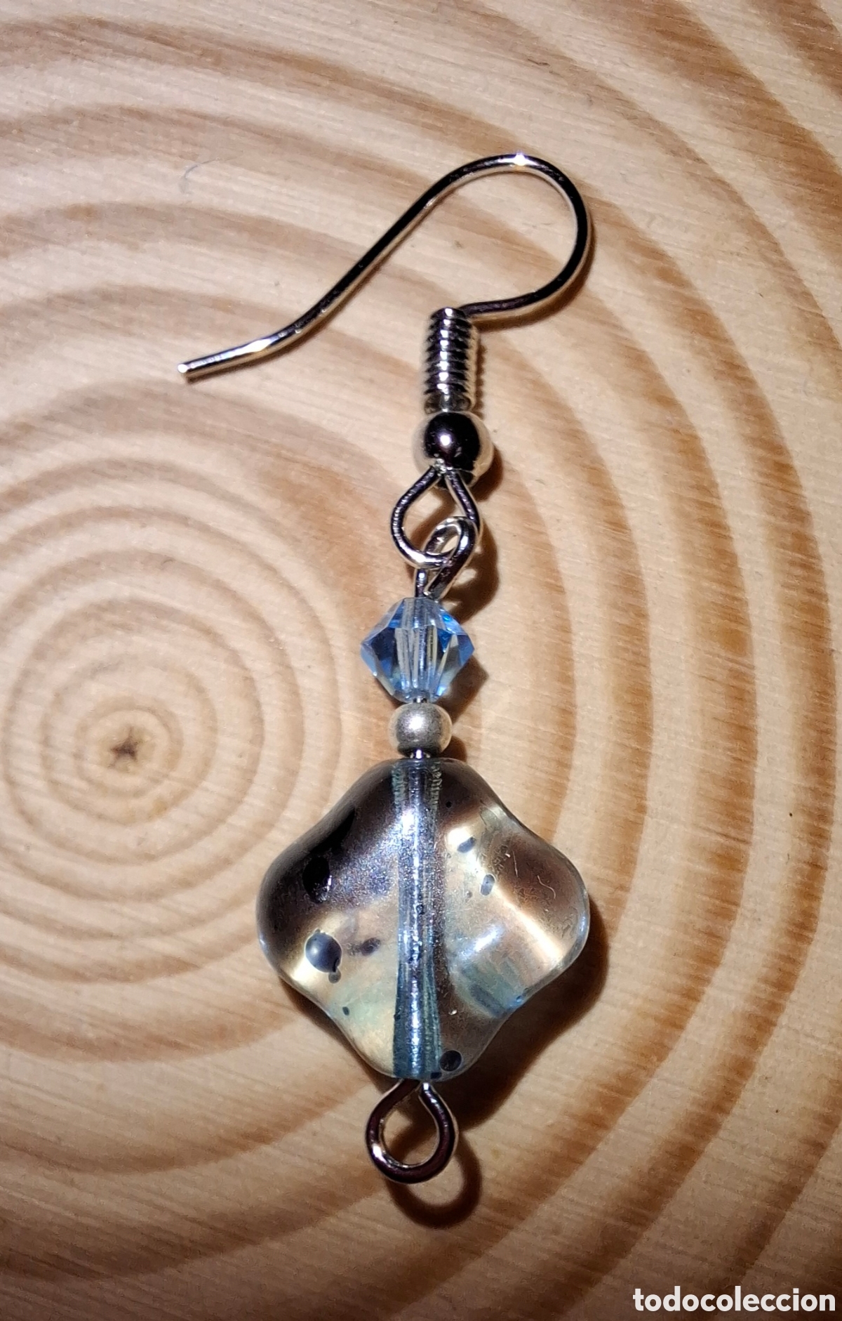 Joyeria: Pendientes bicolor azul y plateado - Foto 4