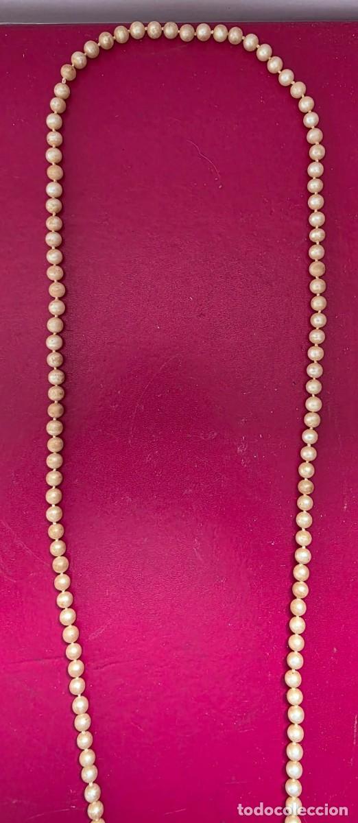 Joyeria: Collar Largo 58 cm Perlas Crema-Melocot&oacute;n - Foto 1