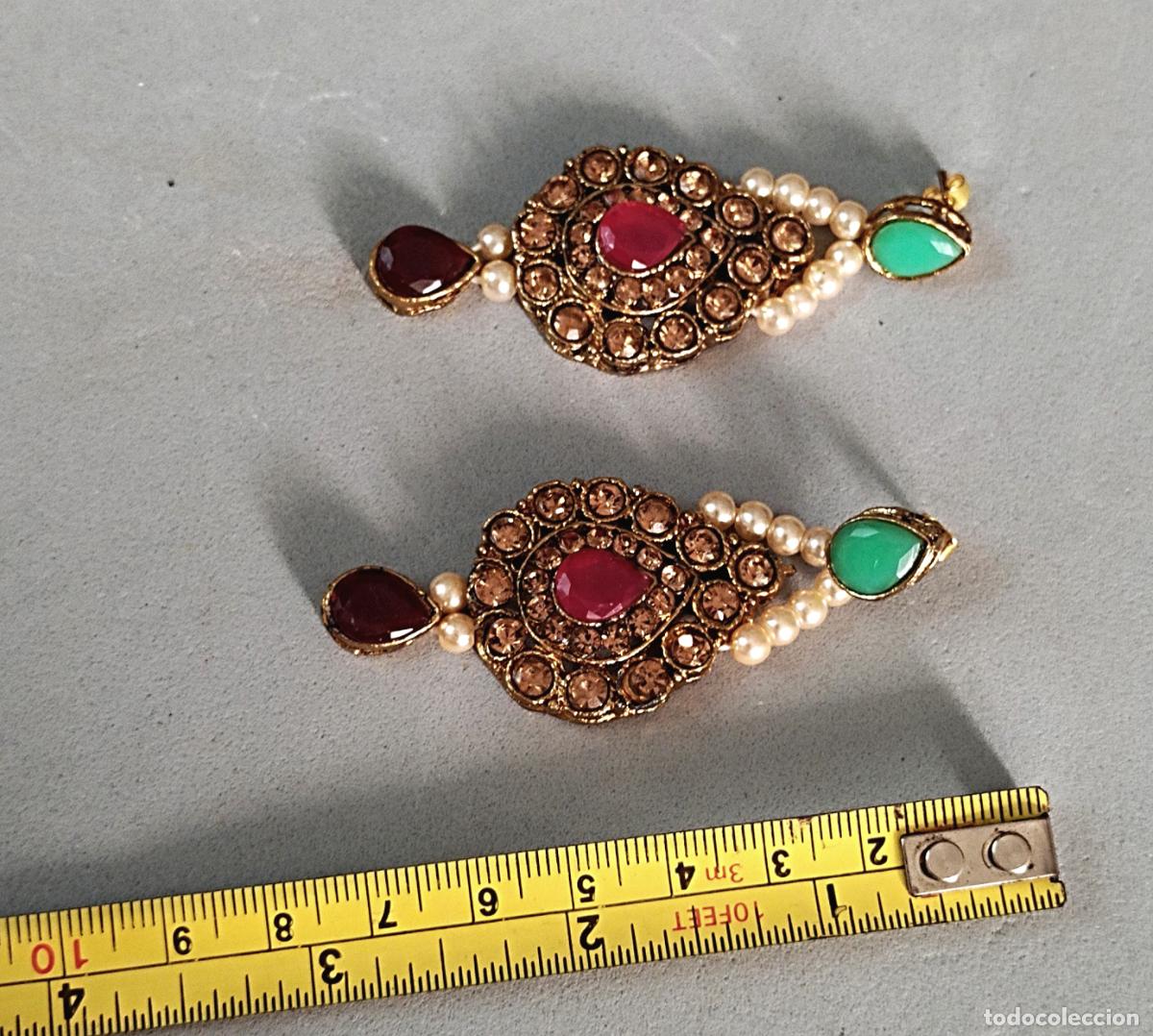Joyeria: Pendientes bisuter&iacute;a, con colgante. - Foto 3