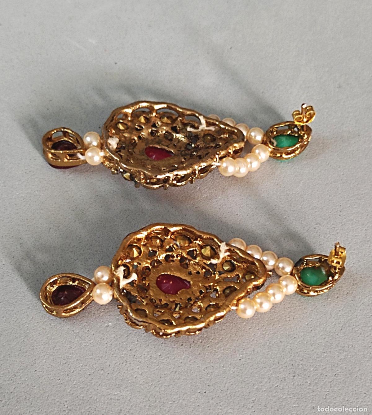Joyeria: Pendientes bisuter&iacute;a, con colgante. - Foto 4