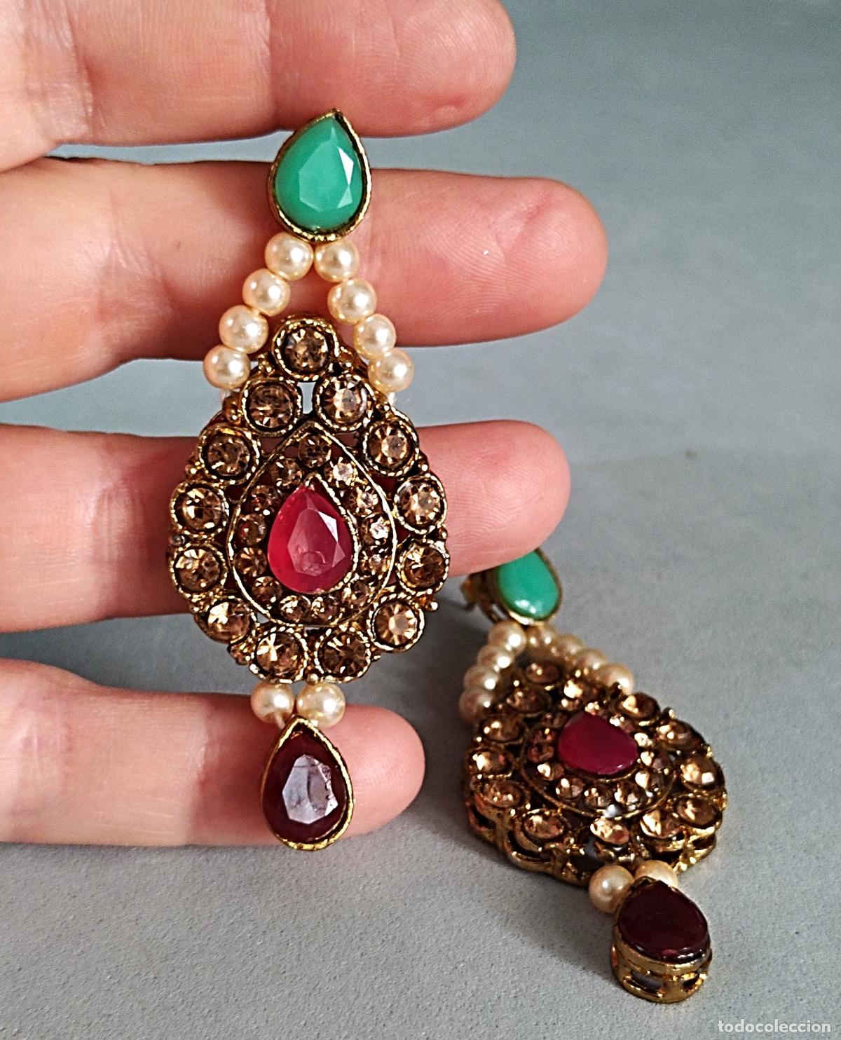 Joyeria: Pendientes bisuter&iacute;a, con colgante. - Foto 5