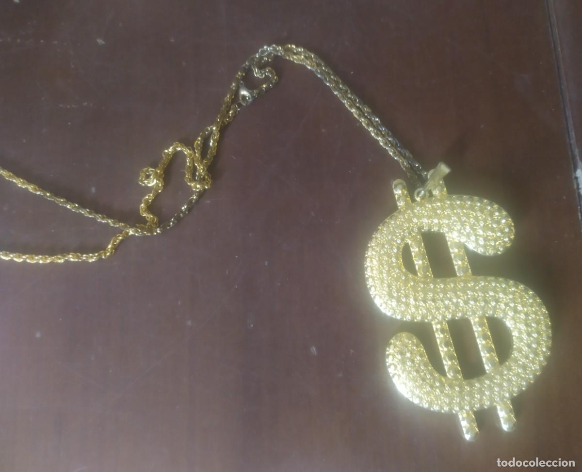 Joyeria: Colgante dorado con el s&iacute;mbolo del d&oacute;lar - Foto 1