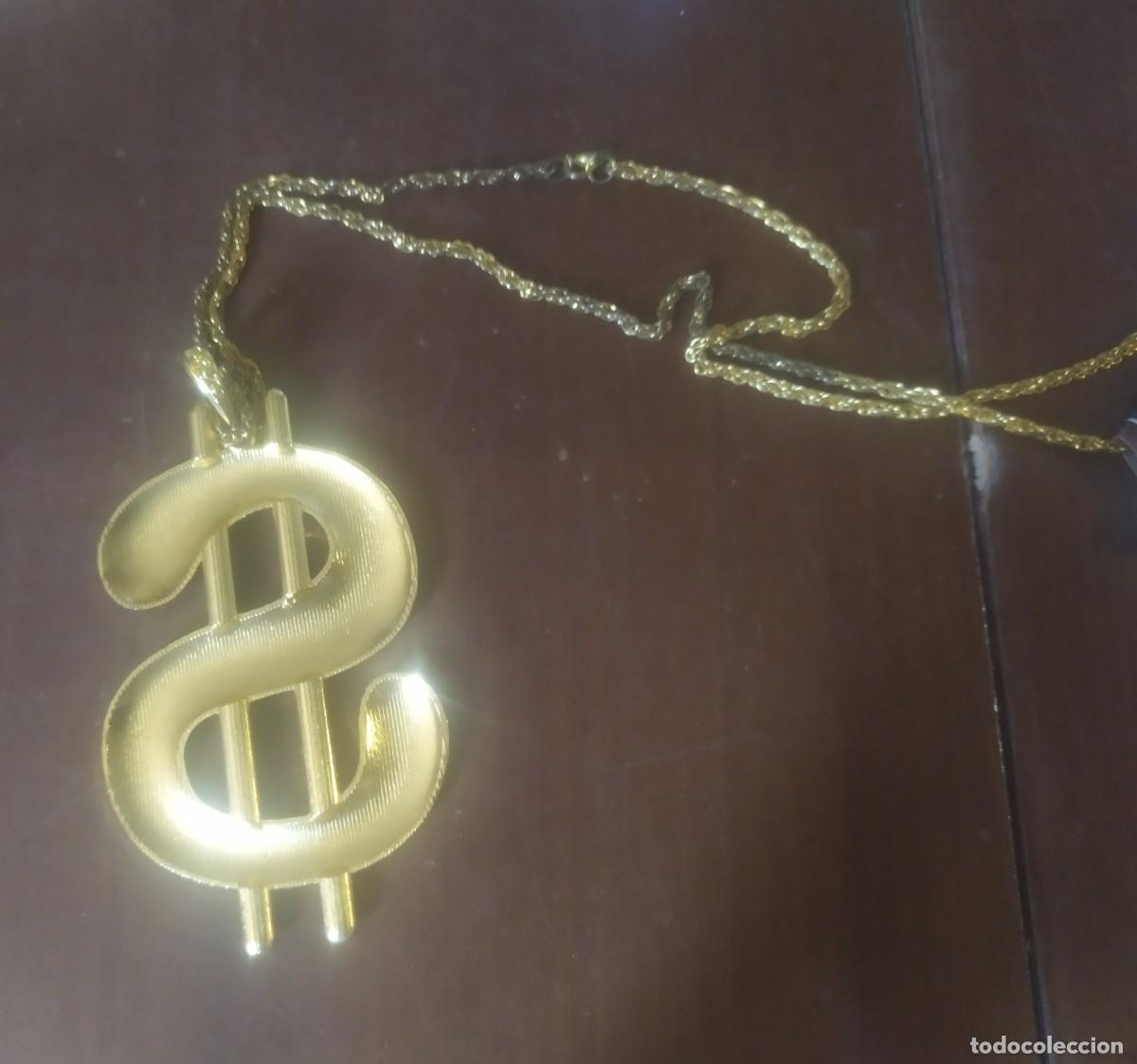 Joyeria: Colgante dorado con el s&iacute;mbolo del d&oacute;lar - Foto 2