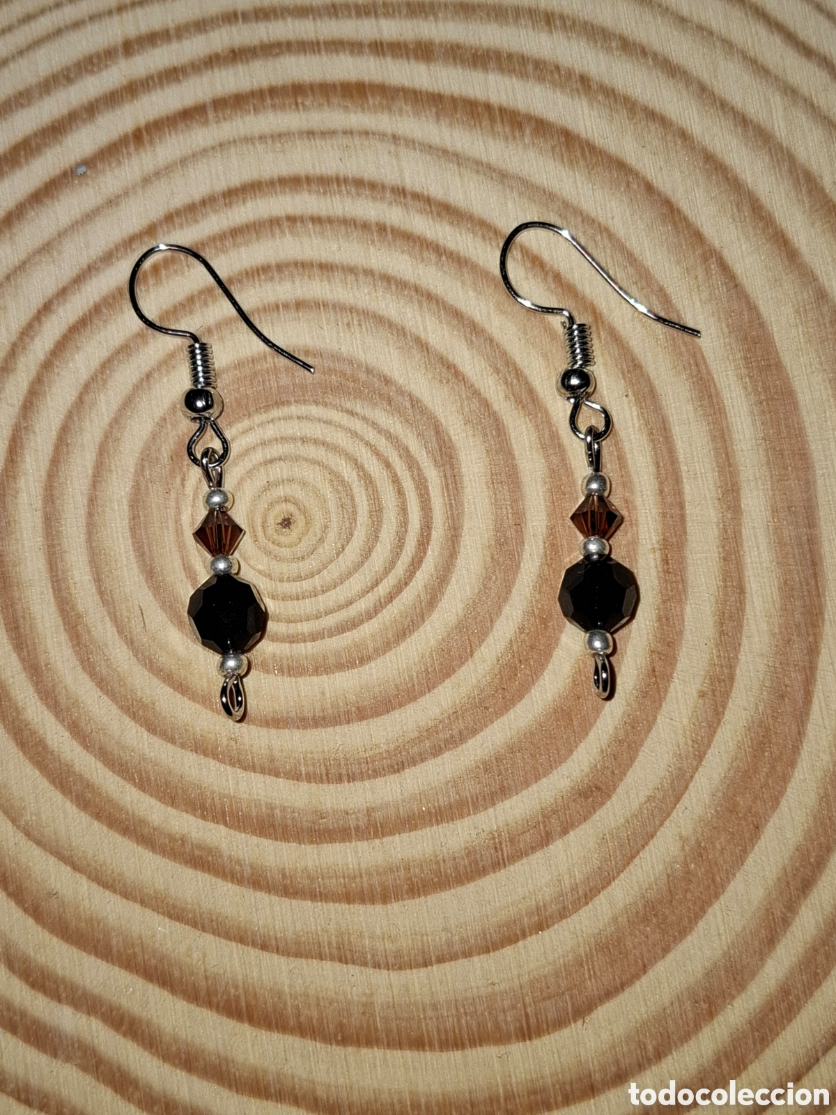 Joyeria: Pendientes plateados bicolor - Foto 2