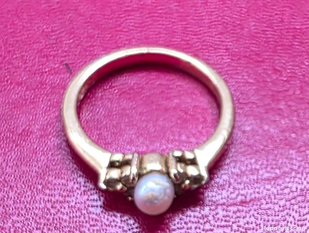 Joyeria: Anillo color dorado y Perla (2 cm) - Foto 2