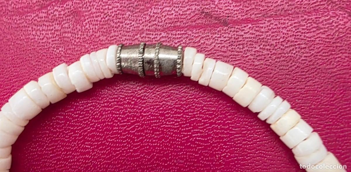 Joyeria: Collar boho con cuentas de concha &middot; Estilo surfero (36 cm) - Foto 2