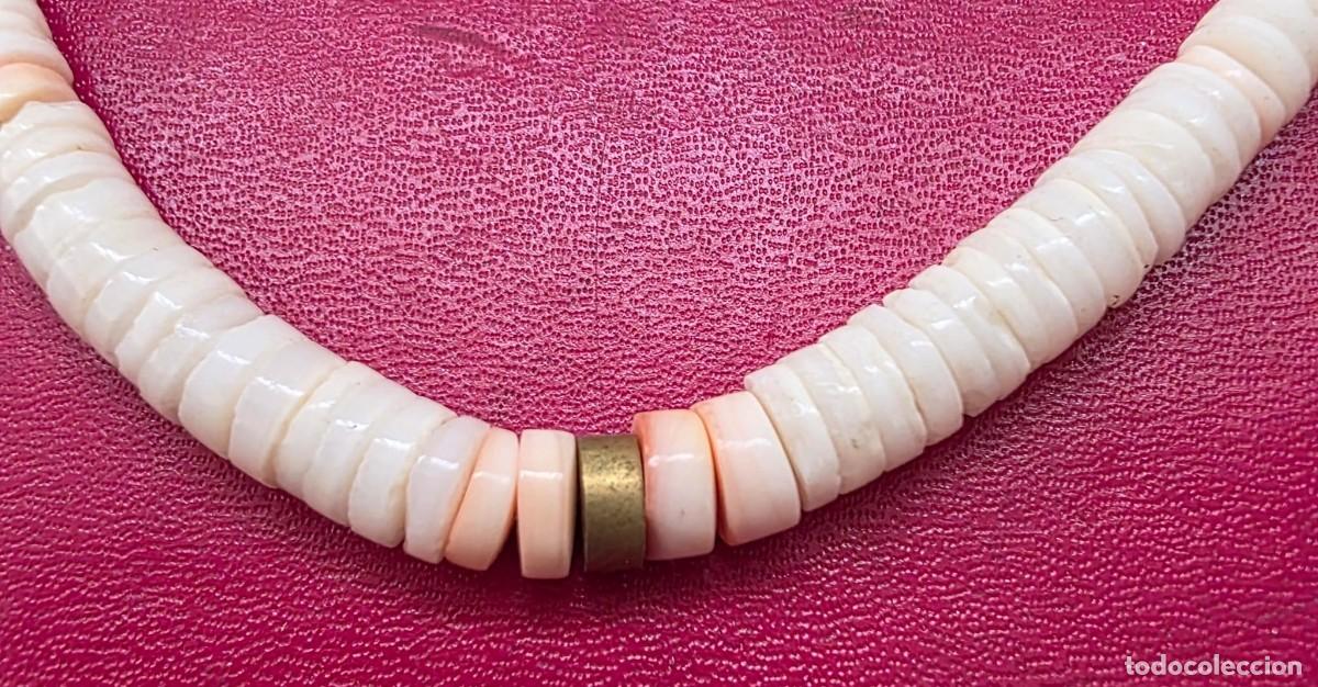 Joyeria: Collar boho con cuentas de concha &middot; Estilo surfero (36 cm) - Foto 3