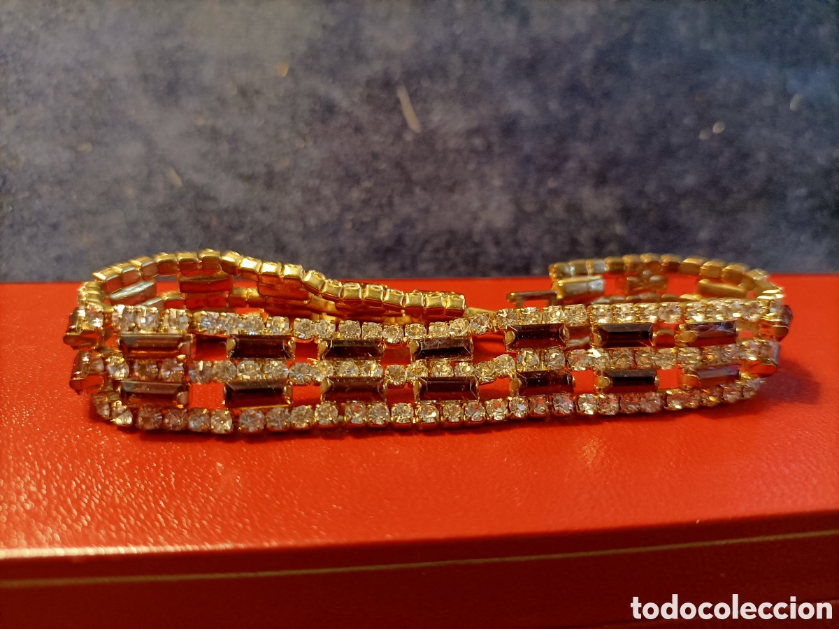 Joyeria: Pulsera con strass y cristales de color. - Foto 1