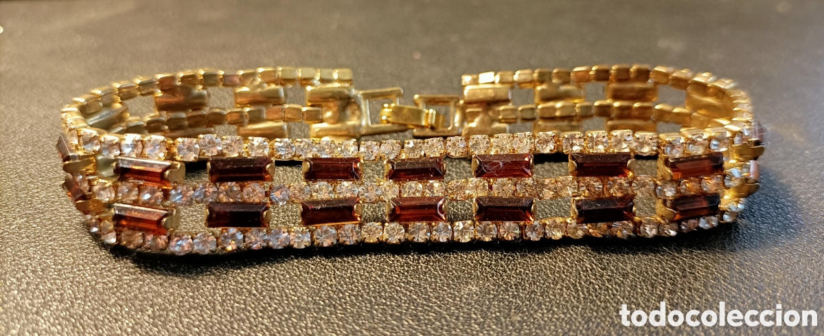 Joyeria: Pulsera con strass y cristales de color. - Foto 3