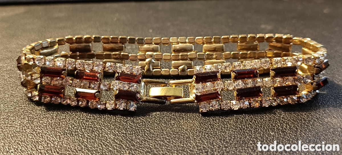 Joyeria: Pulsera con strass y cristales de color. - Foto 6