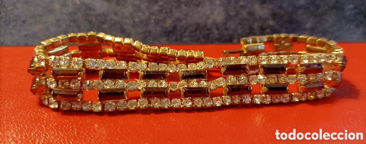 Joyeria: Pulsera con strass y cristales de color. - Foto 2