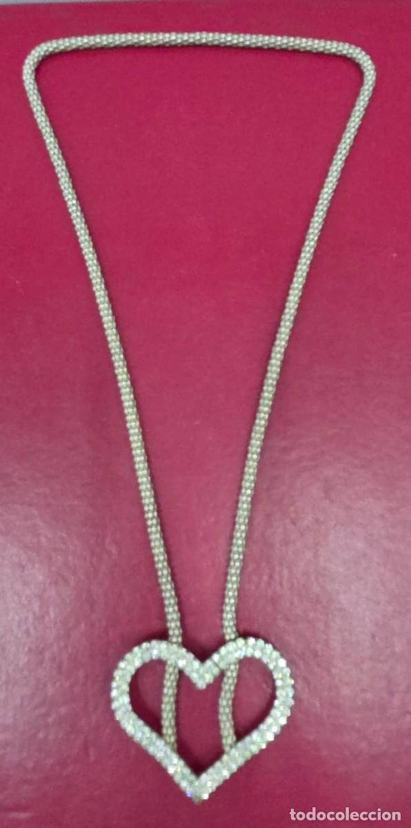 Joyeria: Collar largo coraz&oacute;n brillo con cristal &ndash; 80 cm - Foto 1