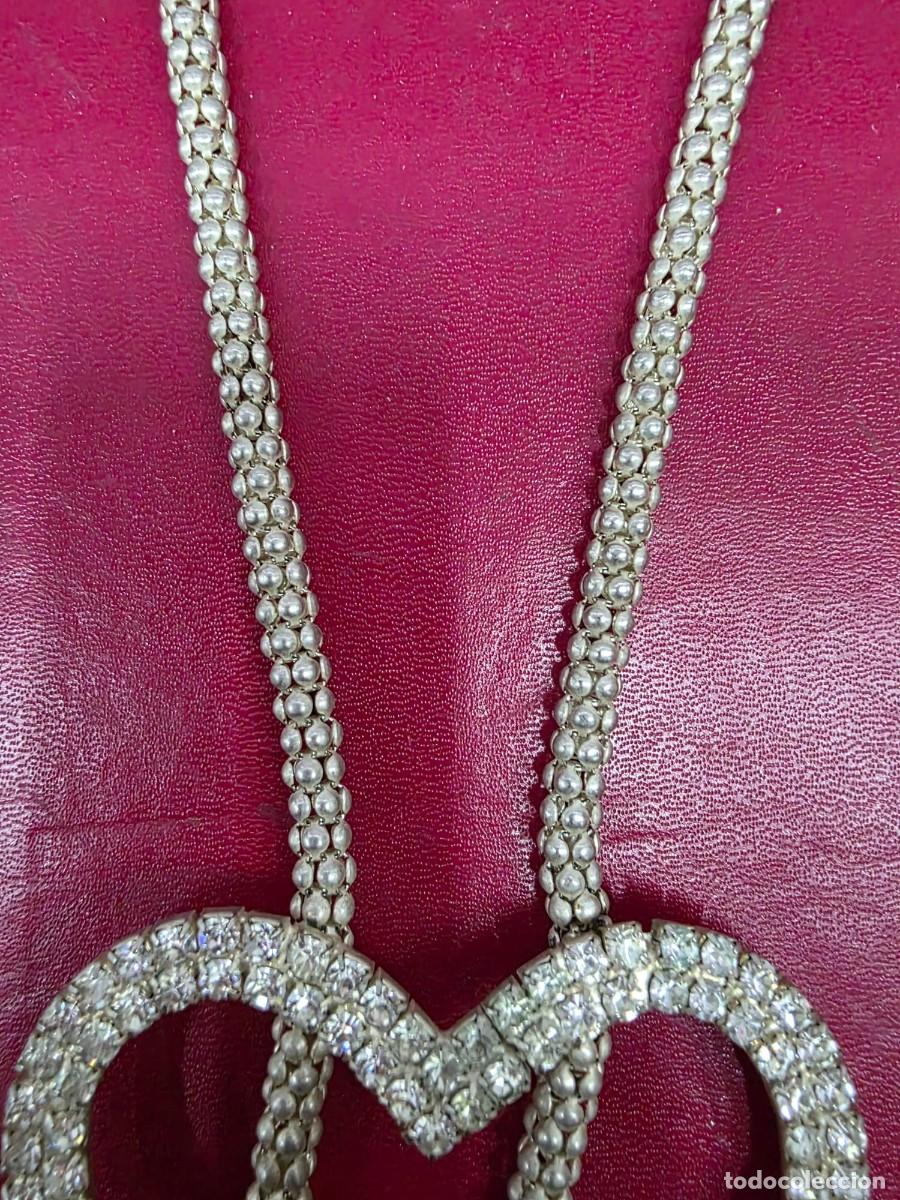 Joyeria: Collar largo coraz&oacute;n brillo con cristal &ndash; 80 cm - Foto 3