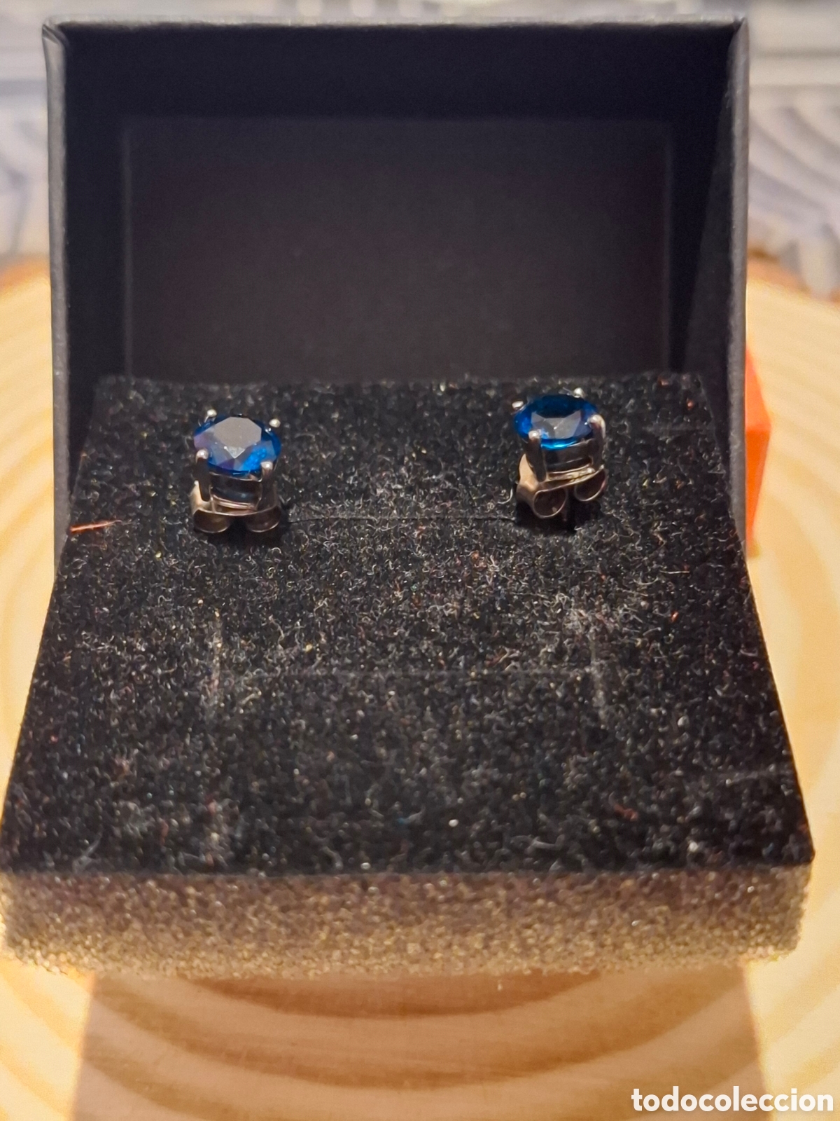 Joyeria: Preciosos pendientes azules de plata - Foto 5