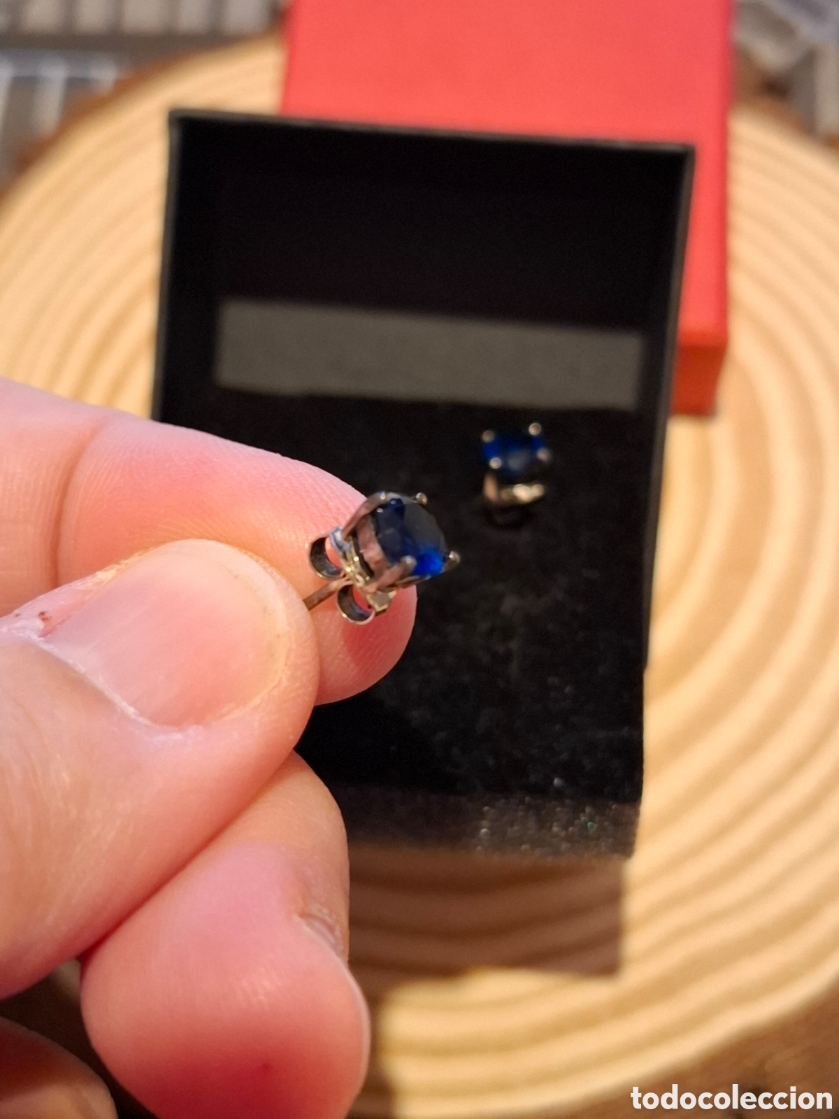 Joyeria: Preciosos pendientes azules de plata - Foto 7