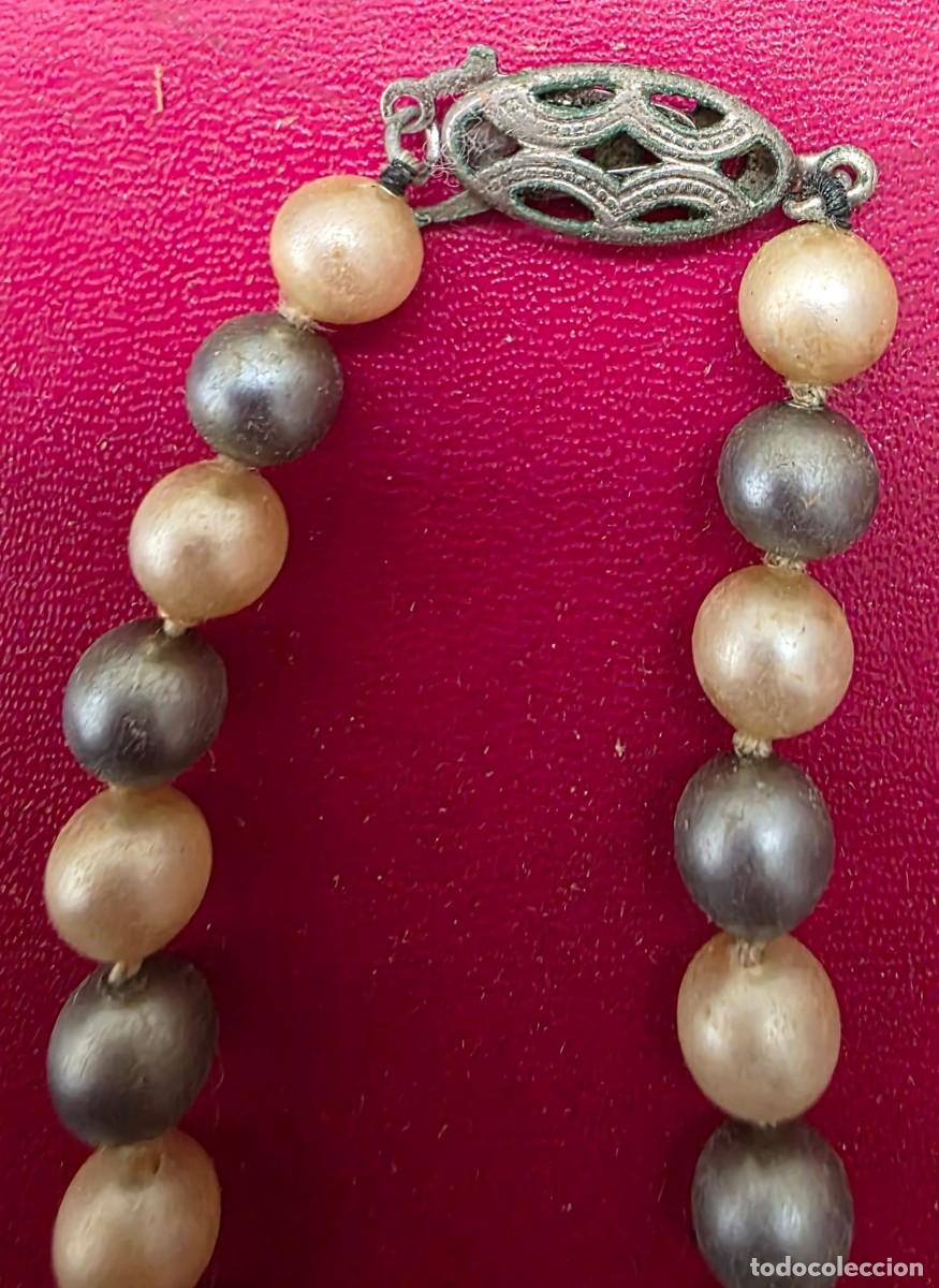 Joyeria: Collar antiguo de perlas nacaradas bicolor &ndash; 70 cm - Foto 2