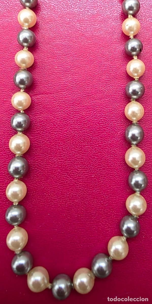 Joyeria: Collar antiguo de perlas nacaradas bicolor &ndash; 70 cm - Foto 3