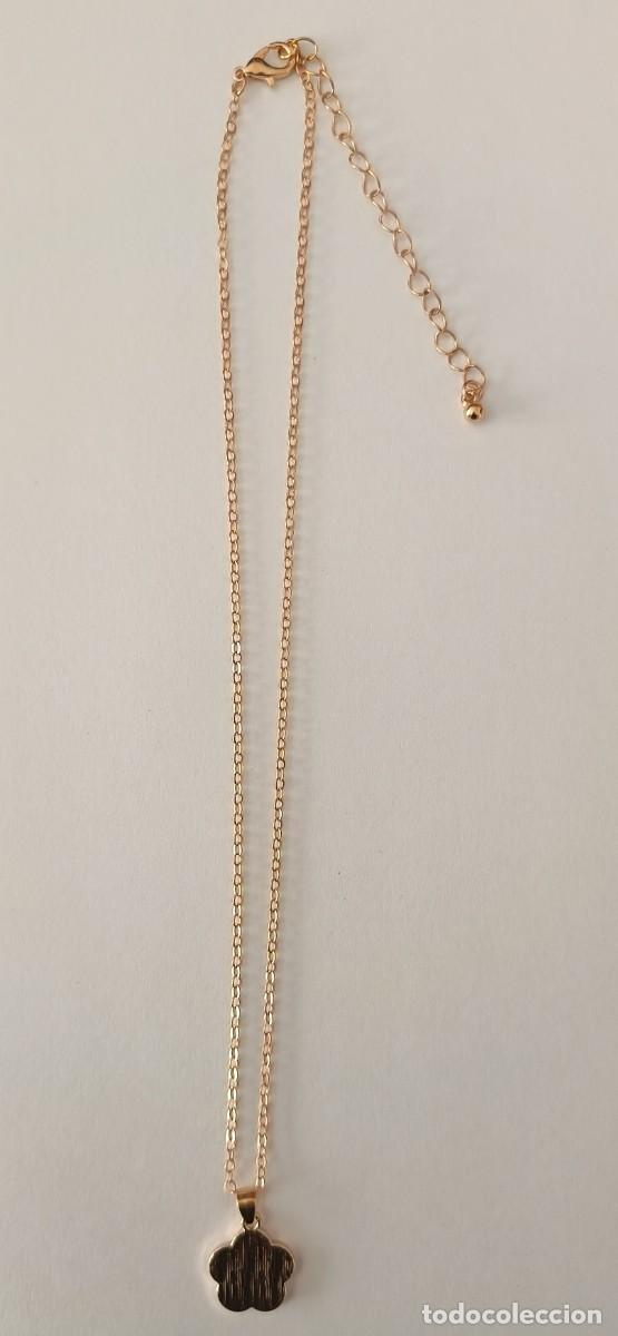 Joyeria: Collar dorado con flor. Cadena regulable. - Foto 5