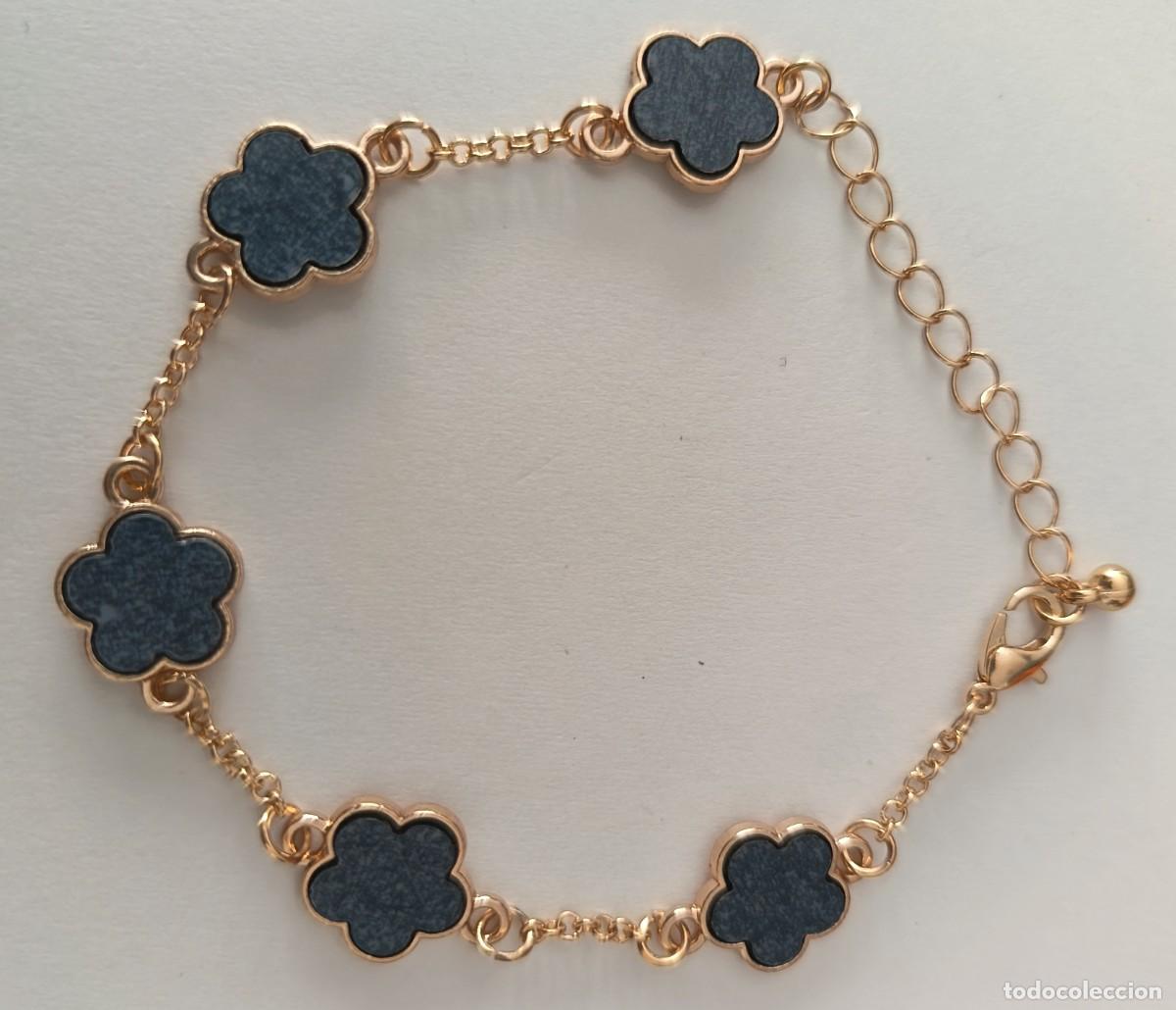 Joyeria: Pulsera dorada con flores. Regulable. - Foto 9
