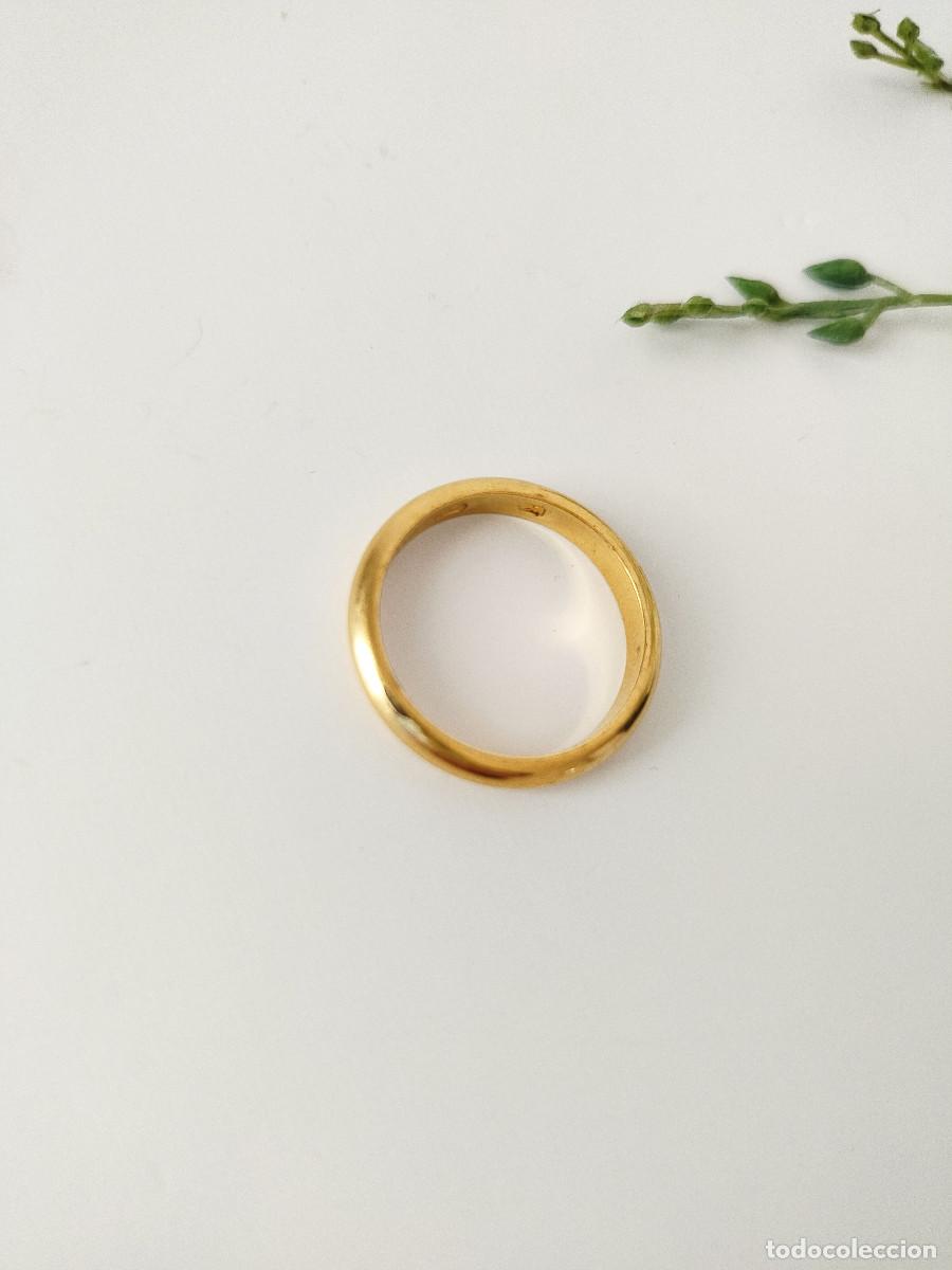 Joyeria: Anillo dorado material desconocido sello Eureka 21 - Foto 1