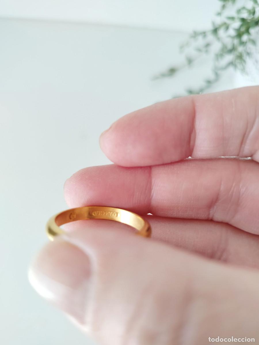 Joyeria: Anillo dorado material desconocido sello Eureka 21 - Foto 4