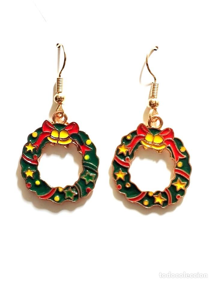 Joyeria: Pendientes navide&ntilde;os con corona de navidad , Nuevos - Foto 1