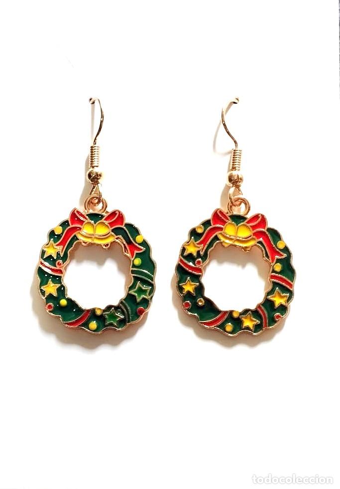 Joyeria: Pendientes navide&ntilde;os con corona de navidad , Nuevos - Foto 3