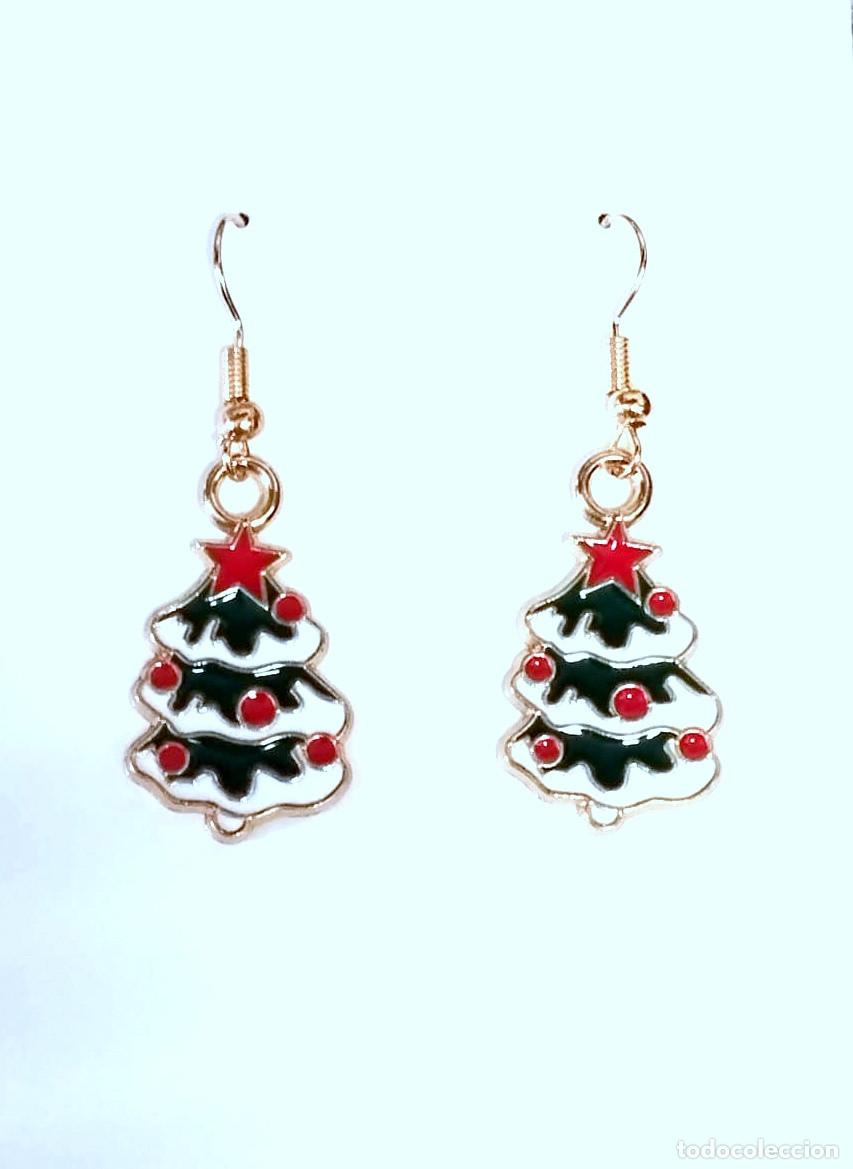 Joyeria: Pendientes navide&ntilde;os con &aacute;rbol de navidad, Nuevos - Foto 2