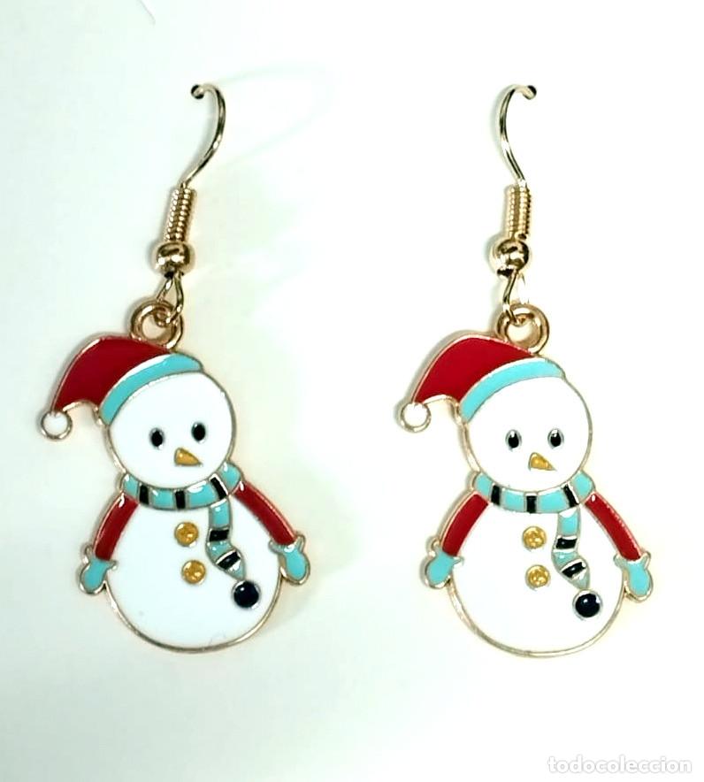 Joyeria: Pendientes navide&ntilde;os con mu&ntilde;eco de nieve, Nuevos - Foto 2