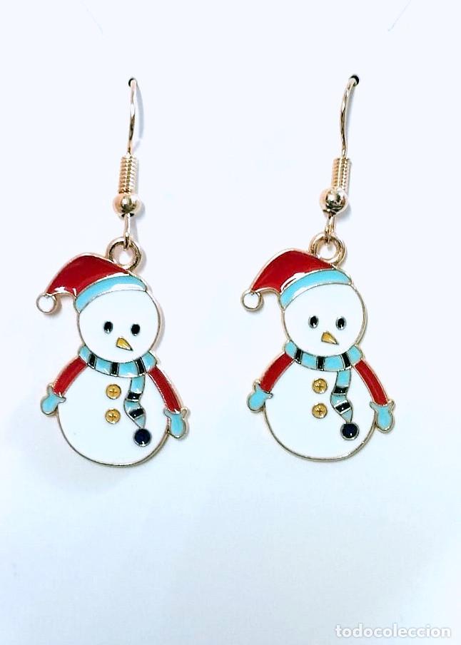 Joyeria: Pendientes navide&ntilde;os con mu&ntilde;eco de nieve, Nuevos - Foto 3