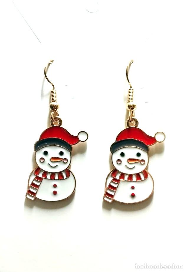 Joyeria: Pendientes navide&ntilde;os con mu&ntilde;eco de nieve, Nuevos - Foto 3
