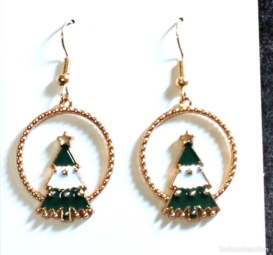 Joyeria: Pendientes navide&ntilde;os con &aacute;rbol de navidad, Nuevos - Foto 2