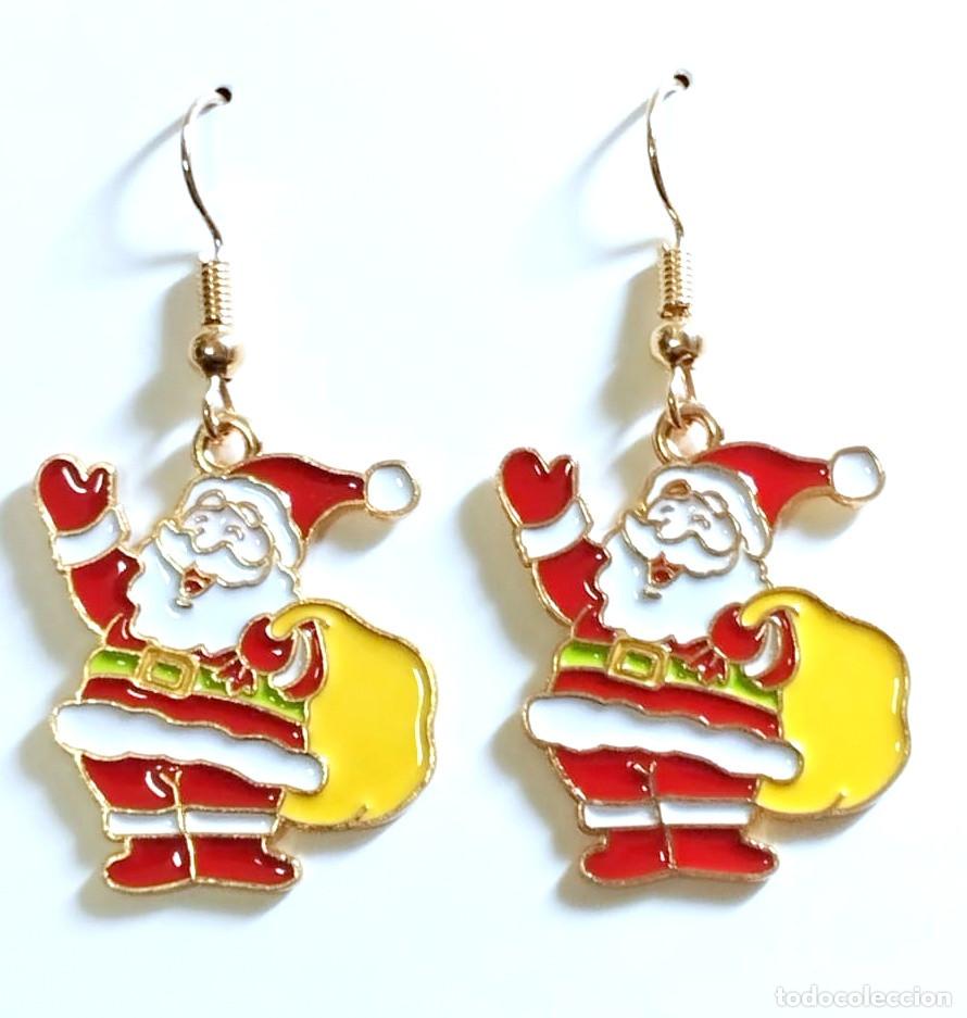 Joyeria: Pendientes navide&ntilde;os con pap&aacute; Noel, Nuevos - Foto 1
