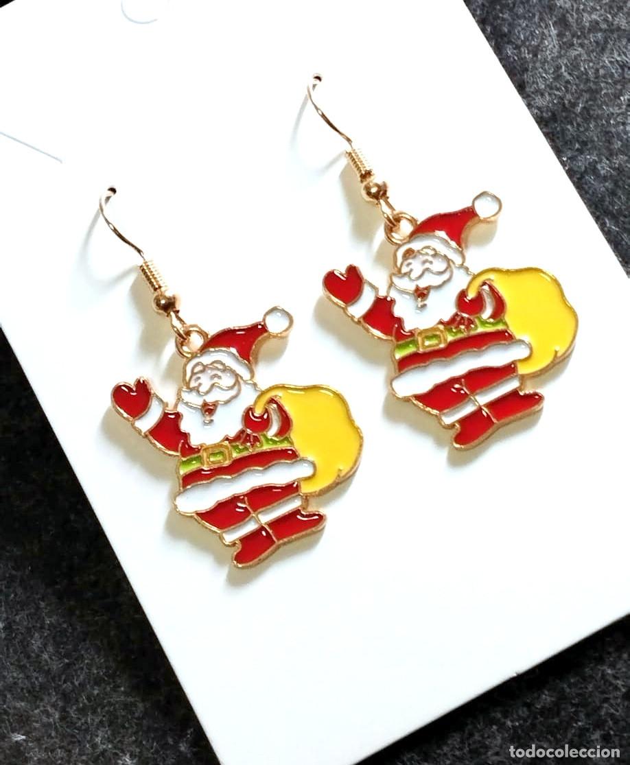 Joyeria: Pendientes navide&ntilde;os con pap&aacute; Noel, Nuevos - Foto 2