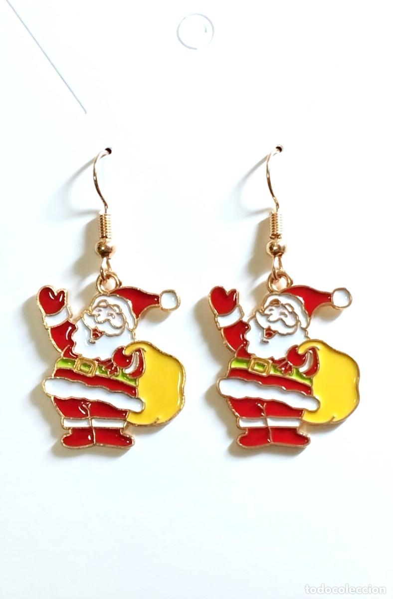 Joyeria: Pendientes navide&ntilde;os con pap&aacute; Noel, Nuevos - Foto 3