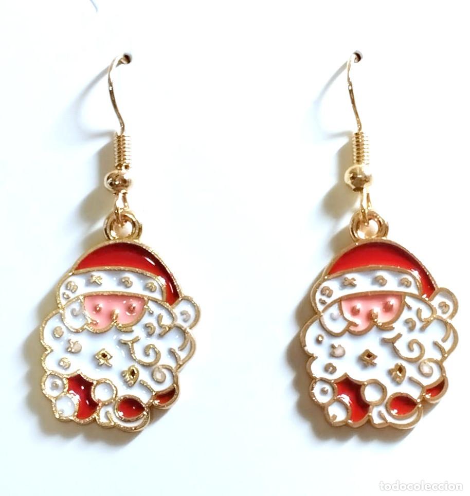 Joyeria: Pendientes navide&ntilde;os con pap&aacute; Noel, Nuevos - Foto 1