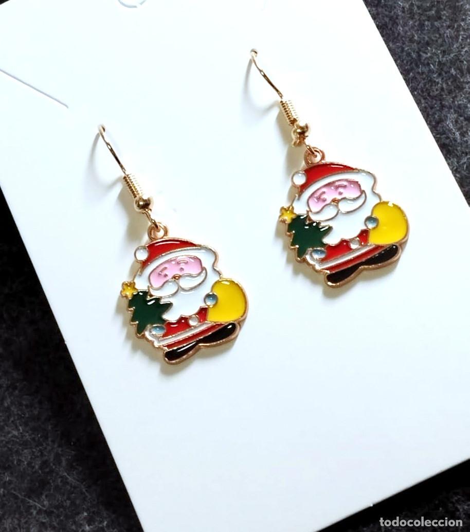 Joyeria: Pendientes navide&ntilde;os con pap&aacute; Noel, Nuevos - Foto 2