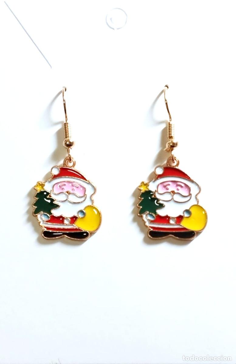 Joyeria: Pendientes navide&ntilde;os con pap&aacute; Noel, Nuevos - Foto 3