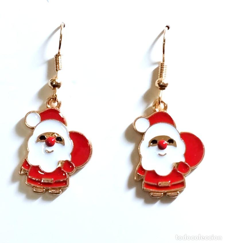 Joyeria: Pendientes navide&ntilde;os con pap&aacute; Noel, Nuevos - Foto 1