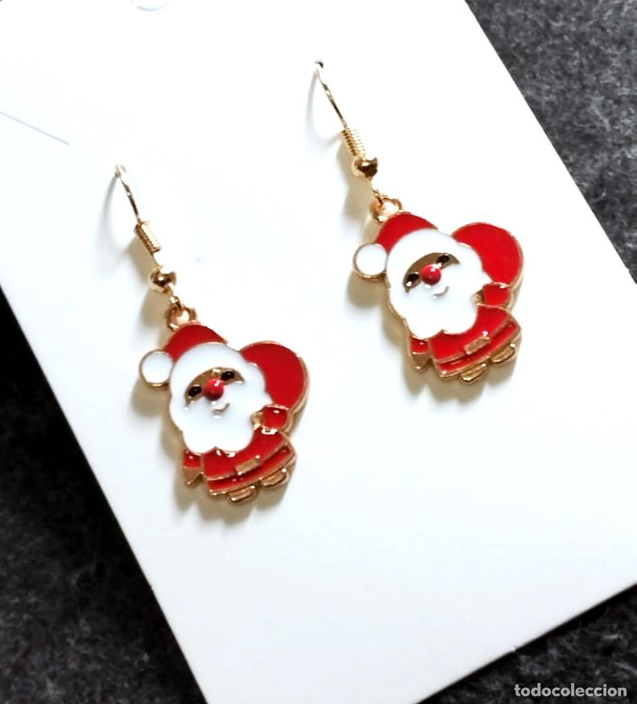 Joyeria: Pendientes navide&ntilde;os con pap&aacute; Noel, Nuevos - Foto 2
