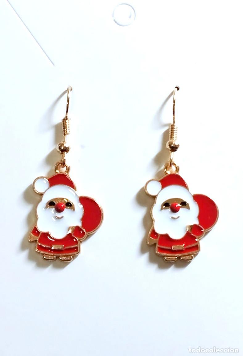 Joyeria: Pendientes navide&ntilde;os con pap&aacute; Noel, Nuevos - Foto 3