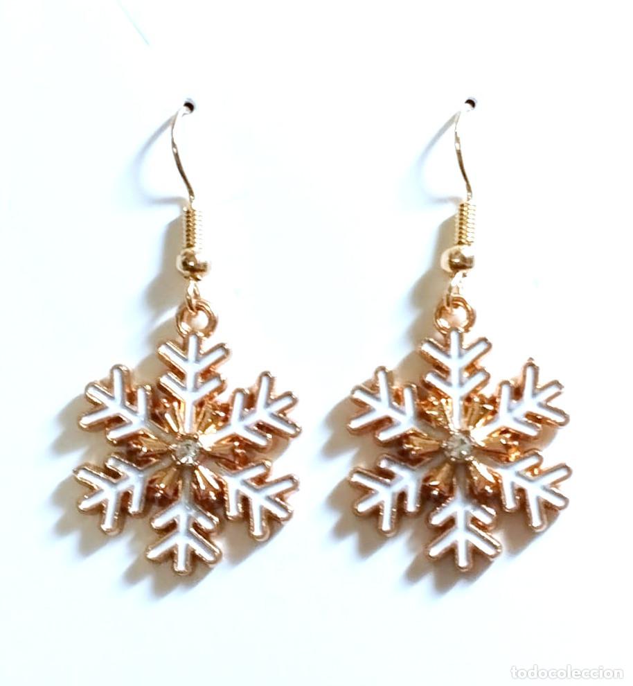 Joyeria: Pendientes navide&ntilde;os con estrella de nieve, Nuevos - Foto 1