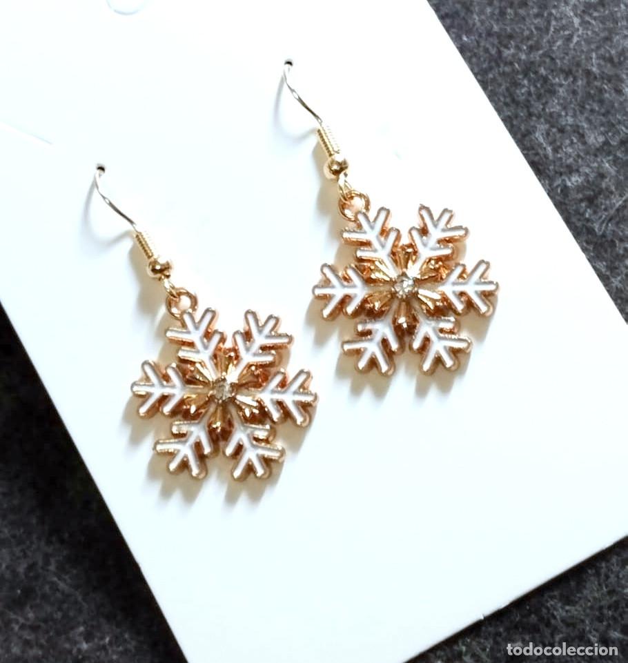 Joyeria: Pendientes navide&ntilde;os con estrella de nieve, Nuevos - Foto 2