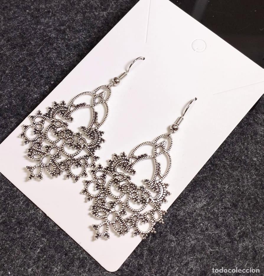 Joyeria: Pendientes largos bohemios color plata, Nuevos - Foto 2